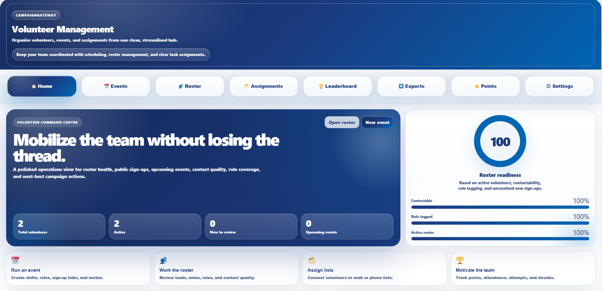 CampaignGateway political campaign management software interface preview 4